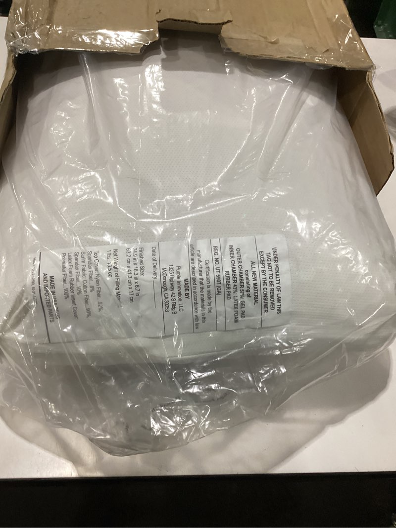 Condition photo showing Good Condition for purple harmony pillow – standard, medium feel, med height - talalay latex foam cooling pillow for combo or side sleepers, 360º hex gelflex grid for no-pressure support and luxurious weightless feel standard – medium