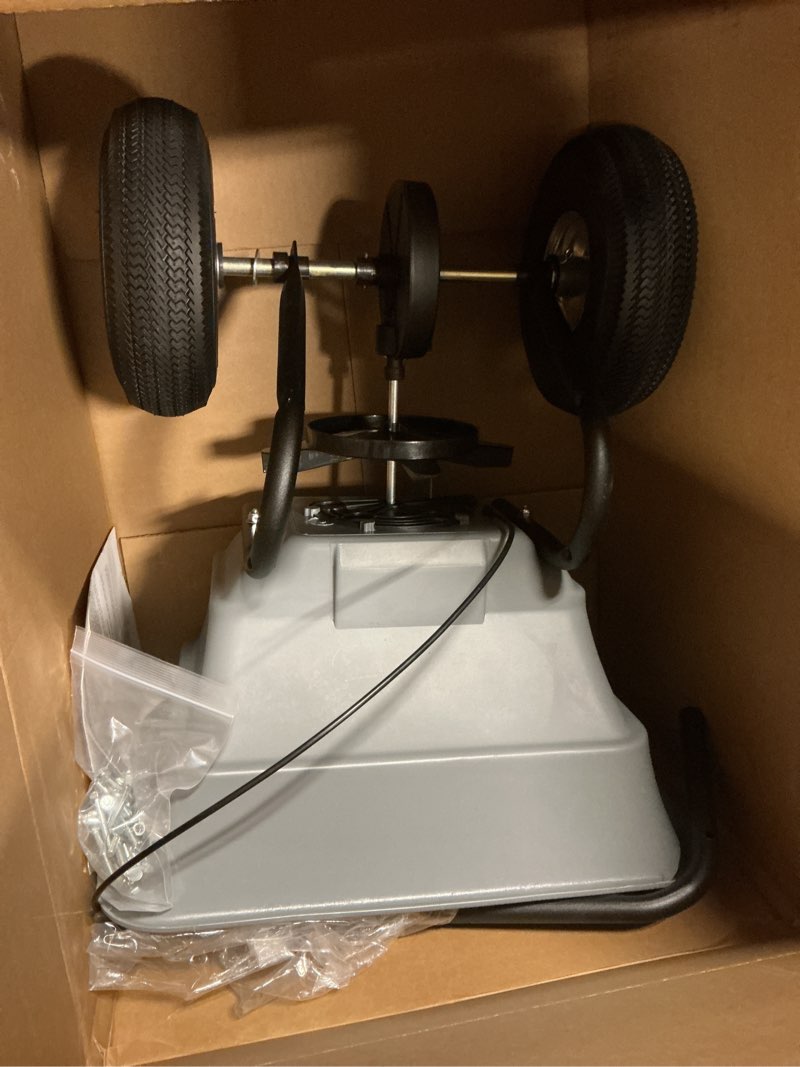 Condition photo showing Good Condition for 75-pound capacity tow-behind semi-commercial broadcast spreader tbs4000prcgy