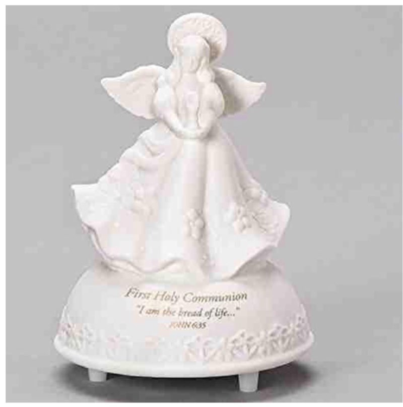 Roman Giftware Inc., Sacraments, First Communion, 5" H Musical Communion Angel,Religious, Inspirational, Durable (5x3x3)