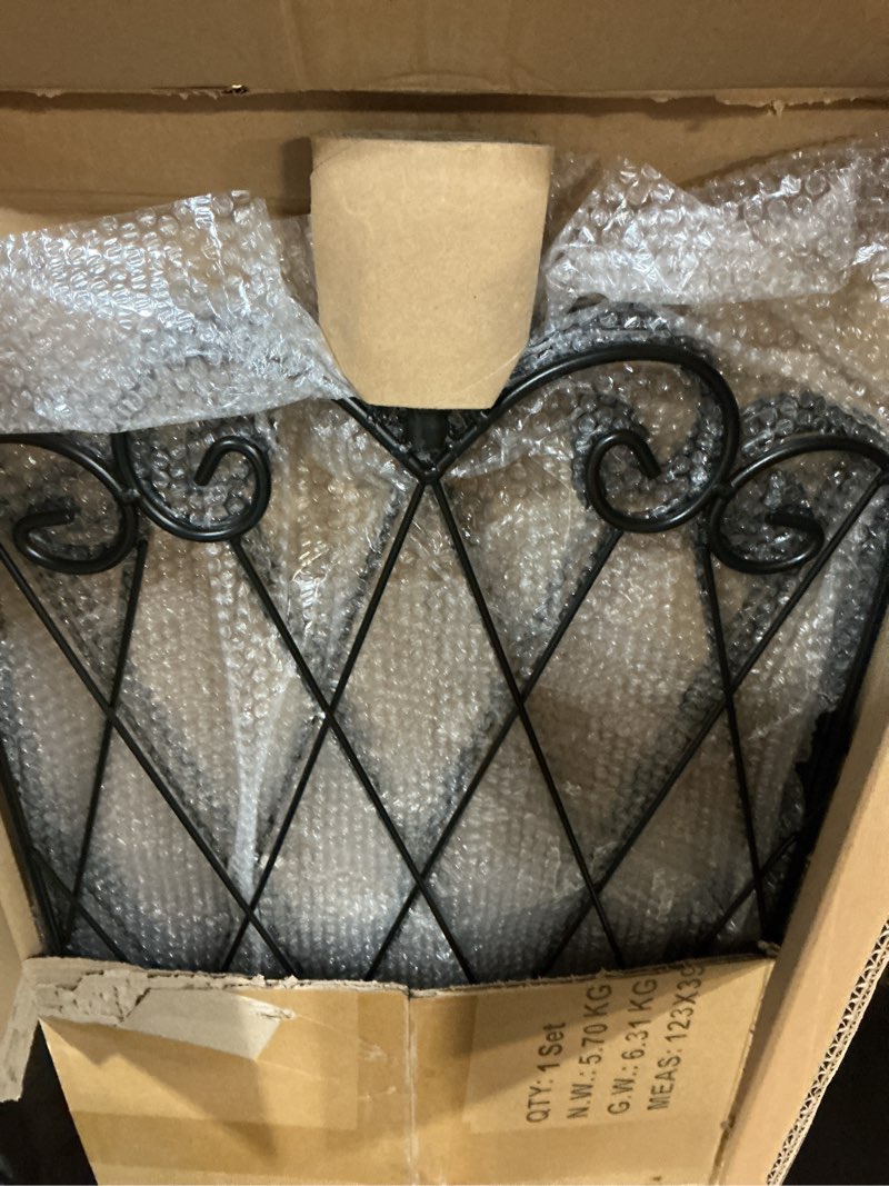 Condition photo showing New/Like New for amagabeli garden & home 4 pack 47” x 16” garden trellis for climbing plants outdoor metal garden fencing decorative plant trellis vegetables and rose trellis for ivy cucumbers black 47"x16" black-4pack