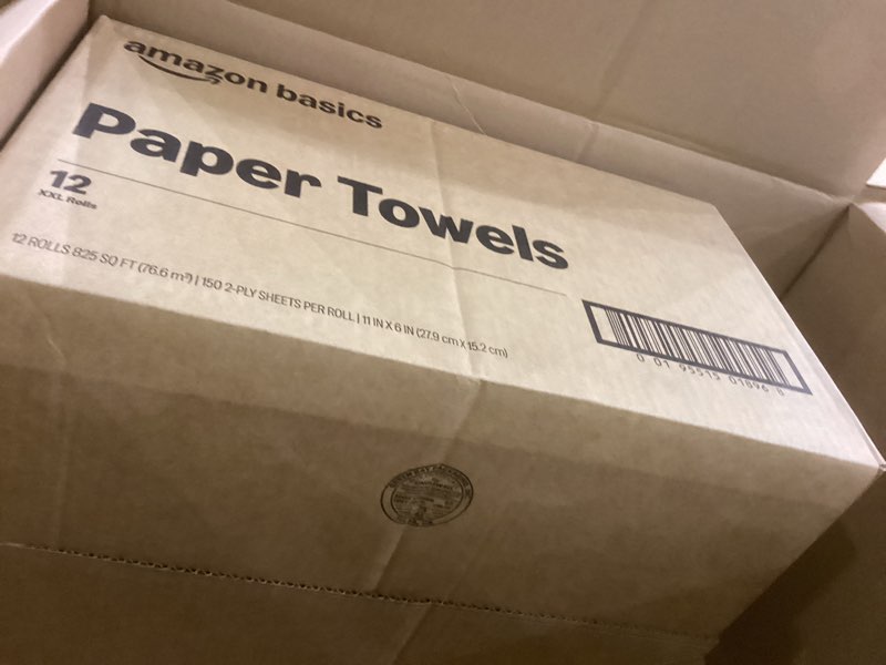 12 rolls of paper towels 