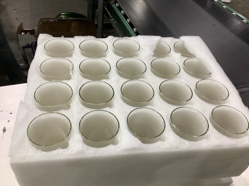 Condition photo showing New/Like New for 18 Pcs Hurricane Candle Holder Sleeve, H:14" D:3" Bottomless Glass Cylinder Candleholder Tall Clear Glass Cylinder Open Both Ends, Chimney Tube Cover, Open Ended Candle Shade 3"x14"H 18