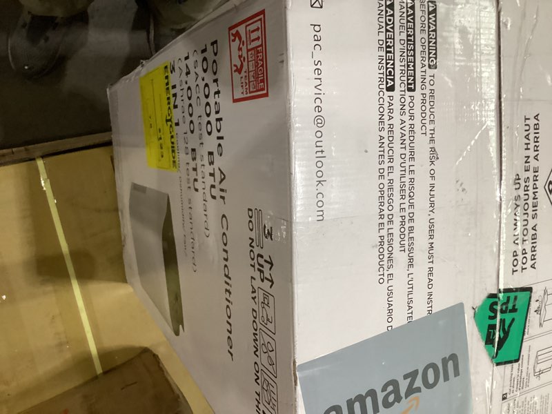 Condition photo showing As Is for 14,000 BTU Portable Air Conditioner Cools Up to 700 Sq.Ft, 3-IN-1 Energy Efficient Portable AC Unit with Remote Control & Installation Kits for Large Room, Campervan, Office, Temporary Space