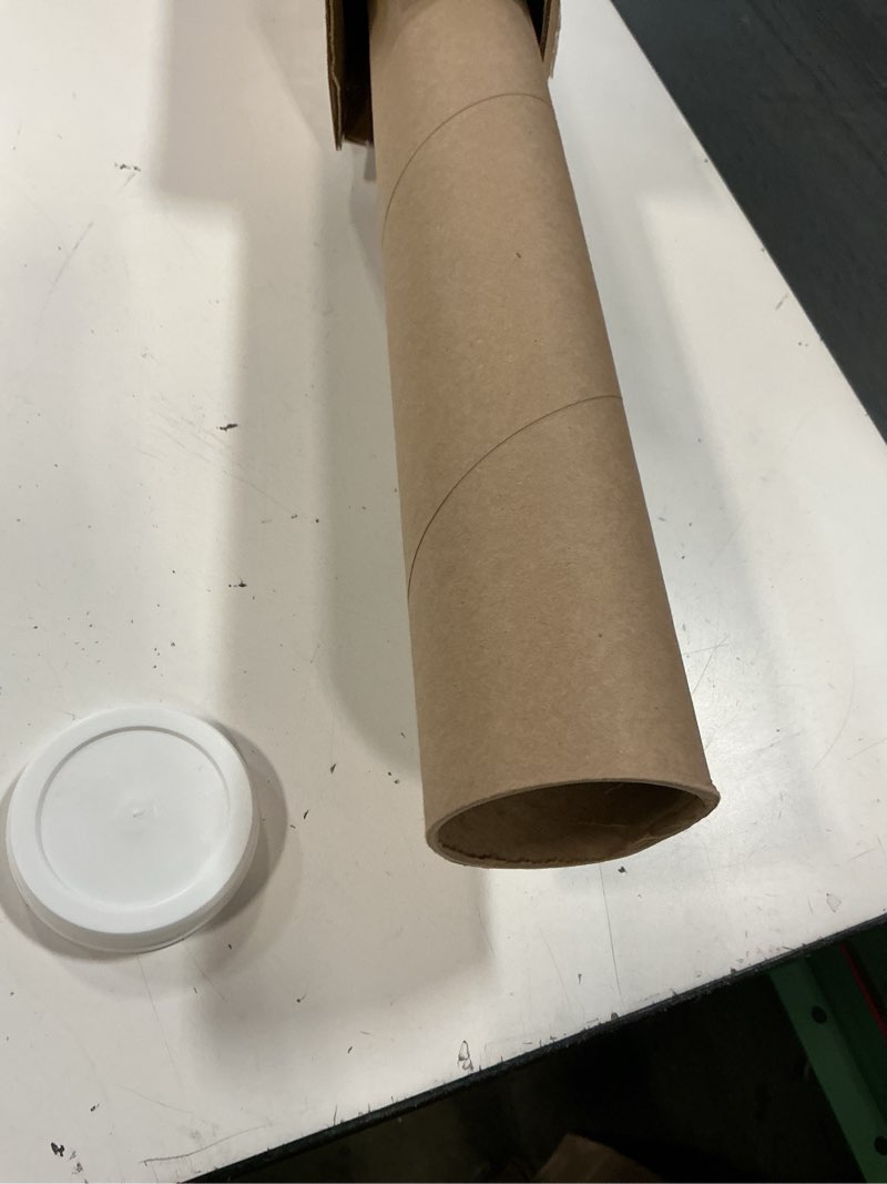 Condition photo showing Good Condition for 3" x 48" reinforced kraft paper mailing tube, pack of 1 tube with 2 caps – secure usps approved poster tube – made in usa cardboard tube for shipping and storing posters, prints, artwork standard duty pack of 1 3" x 48"