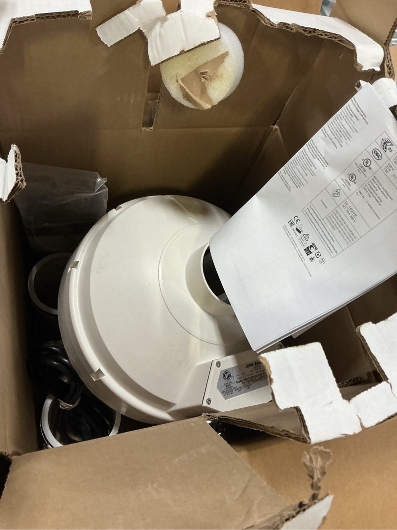 Condition photo showing Good Condition for 6 inch Radon Fan 420CFM - Radon Mitigation System Inline Duct Fan IP67 Waterproof, Quiet and Energy Efficient Electric Exhaust Inline Fan 6" for Indoor Outdoor