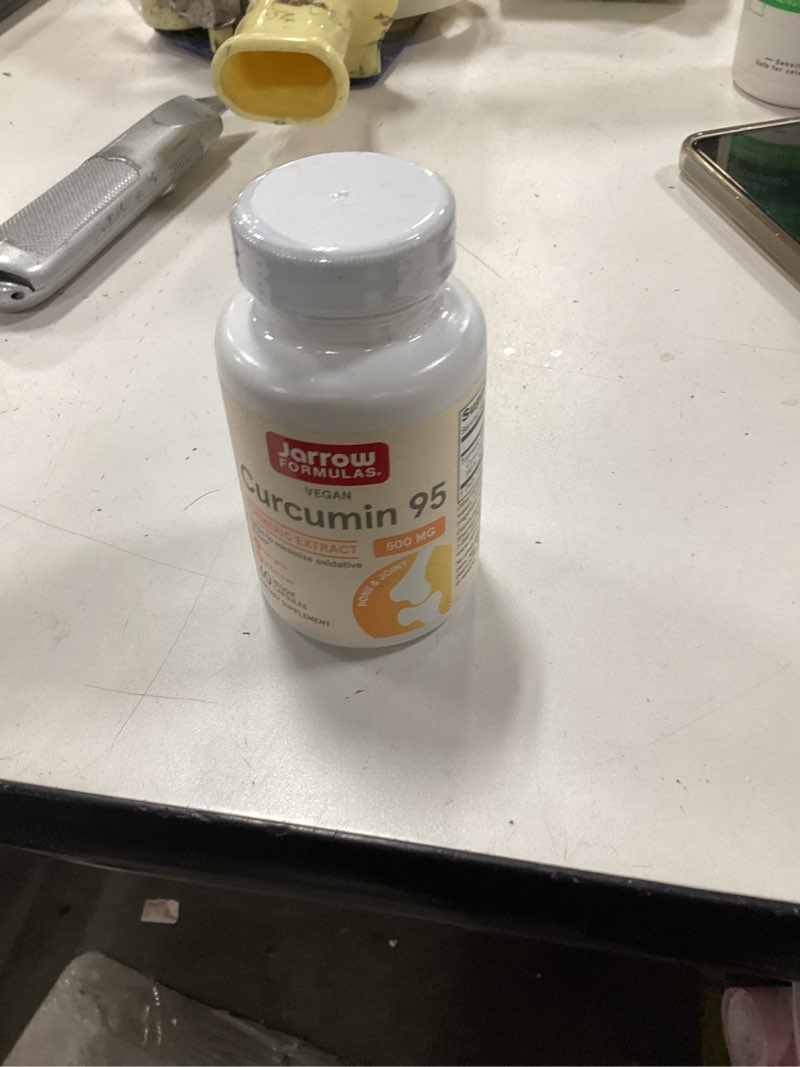 Condition photo showing New/Like New for ((BB:07/27))Jarrow Formulas Curcumin 95 500 mg - Turmeric Extract to Provide Antioxidant Support - Dietary Supplement - Up to 60 Servings (Veggie Caps) (Packaging May Vary)