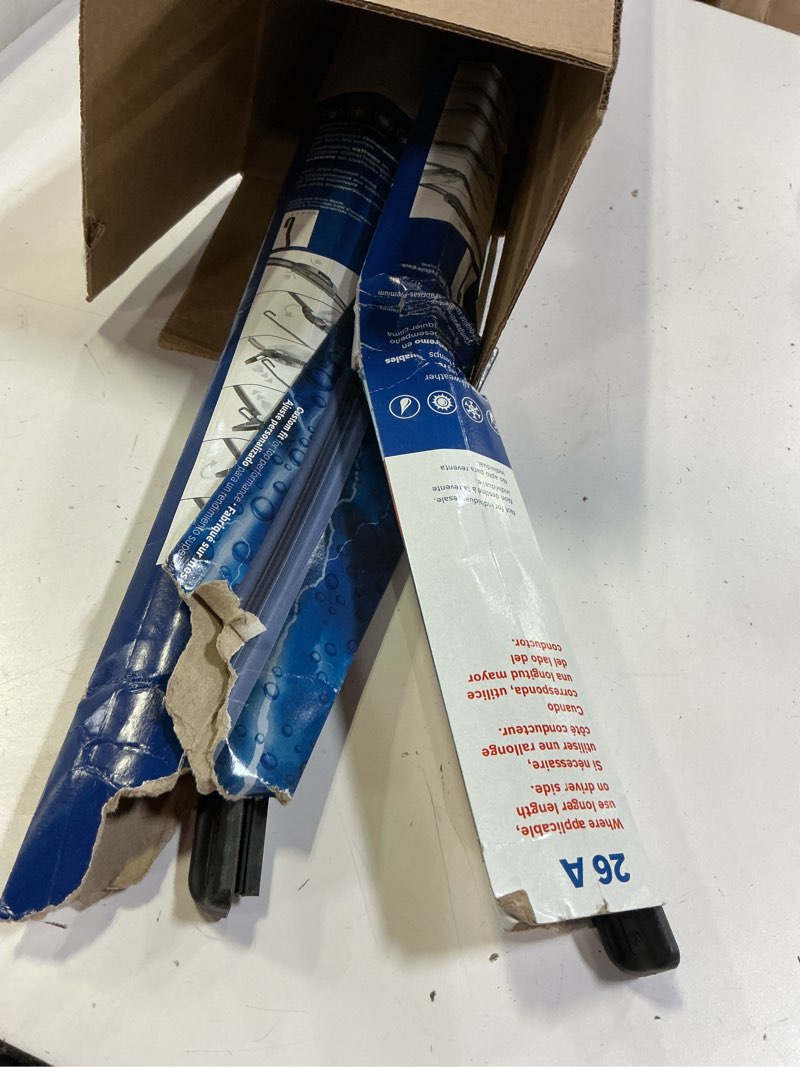 Condition photo showing As Is for bosch 26a16a icon beam wiper blades - driver and passenger side - set of 2 blades (26a & 16a) front (26a & 16a) icon combo pack (front)