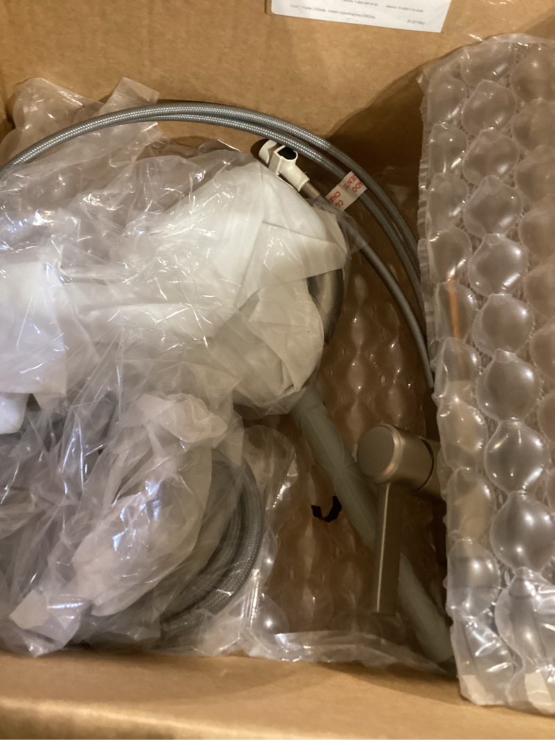 Condition photo showing Good Condition for moen genta lx one-handle modern kitchen faucet with pull down sprayer, reflex docking head, and power boost for a faster clean, spot resist finish, 7882srs spot resist stainless standard