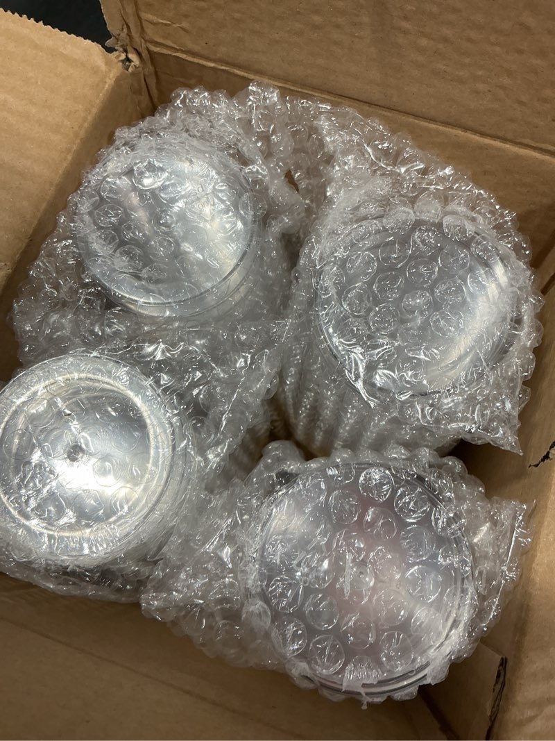 Condition photo showing New/Like New for tebery 100 pack clear plastic cups party glasses, 16oz disposable cup plastic tumblers, elegant party tumblers cups wedding cup with gold rim 16oz-gold rim-100