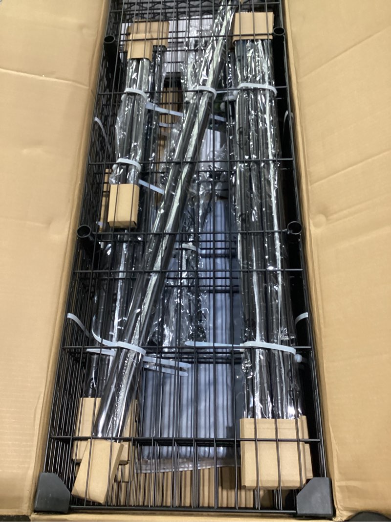 Condition photo showing New/Like New for ulifhome h50c extra large clothes rack with cover, freestanding portable closet, covered clothing racks for hanging clothes, heavy duty garment rack, wardrobe closet with gray cover max load 1350 lbs black rack with gray cover