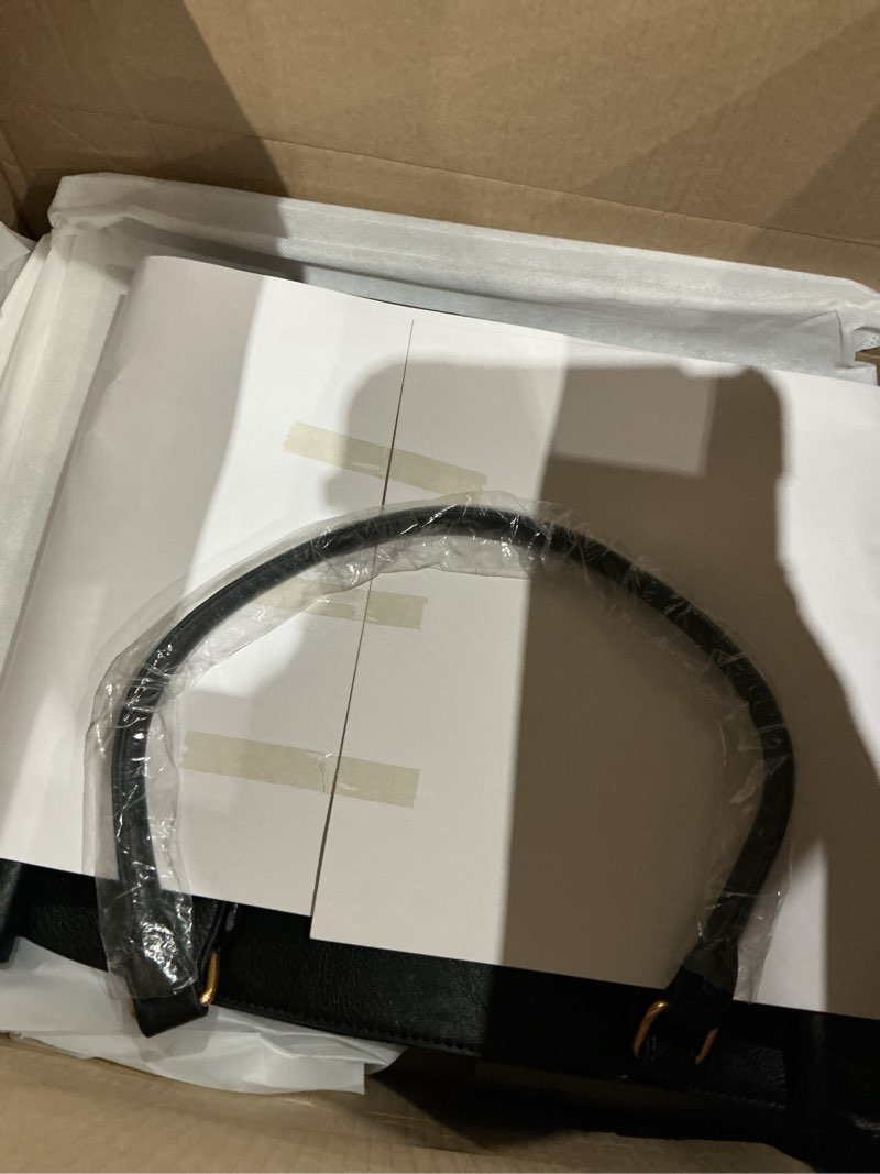 Condition photo showing As Is for LOVEVOOK Laptop Tote Bag for Women, Work Bags Teacher Tote Bag, Waterproof Leather Computer Bag, Business Laptop Purse Office Handbag Professional Briefcase, Black-Beige-Brown, 15.6 Inch 15.6 Inch Black-beige-brown