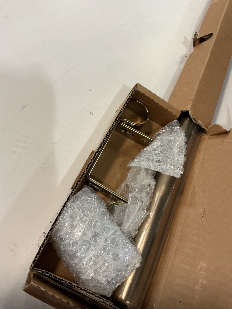 Condition photo showing Good Condition for Ivilon Drapery Window Curtain Rod - End Cap Style Design 1 Inch Pole. 28 to 48 Inch Color Warm Gold 28 to 48 in.