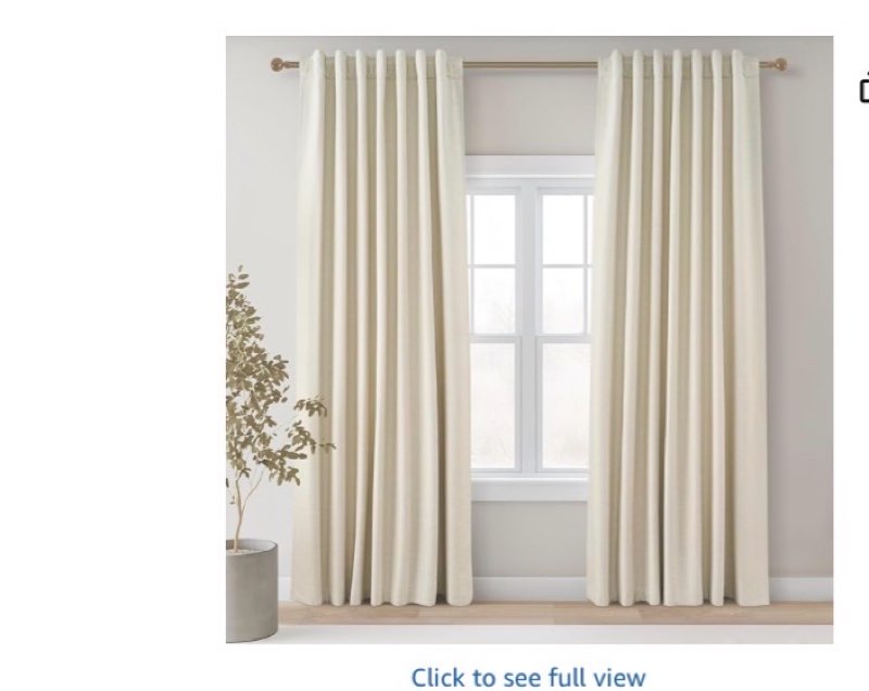 Topfinel Cream Ivory Blackout Curtains & Drapes 84 Inch Length, Beige Pinch Pleat Full Blackout Flax Linen Tab Top Soundproof Curtains with Hooks Rings for Bedroom Living Room Track 2 Panels Set