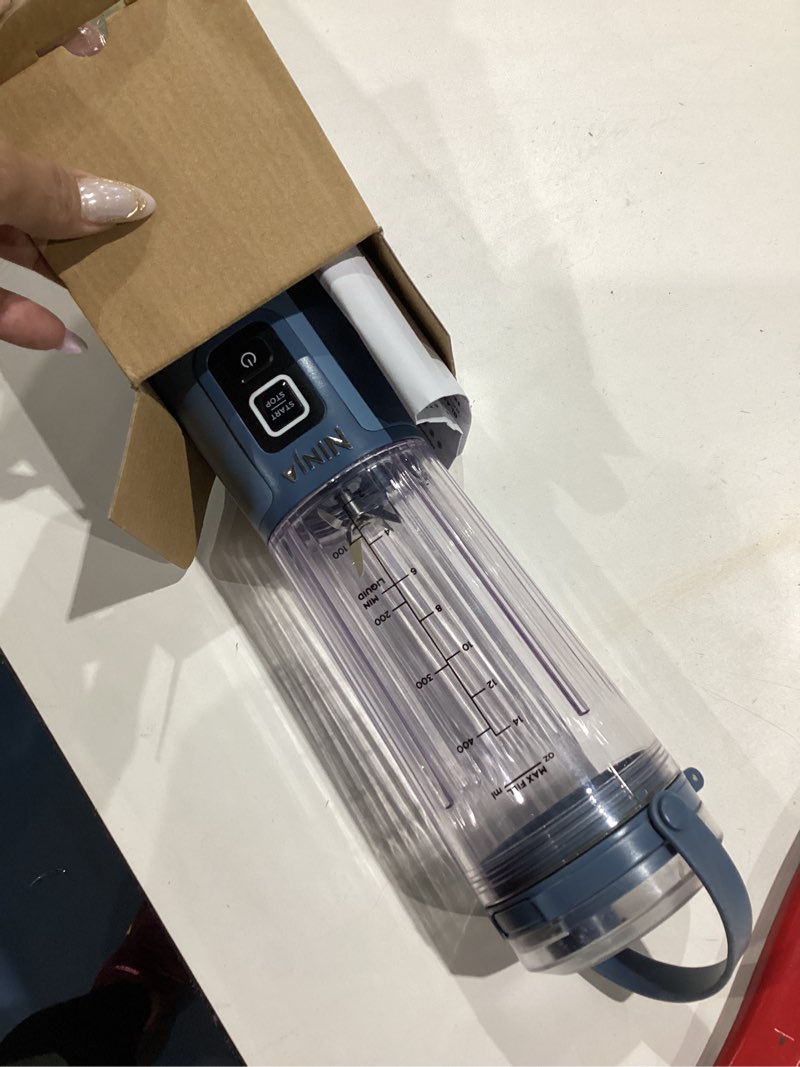 Condition photo showing Good Condition for ninja bc151nv blast portable blender, cordless, 18oz. vessel, personal blender-for shakes & smoothies, bpa free, leakproof-lid & sip spout, usb-c rechargeable, dishwasher safe parts, denim blue