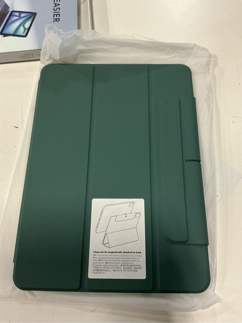 Condition photo showing Good Condition for esr case for ipad air 11 inch m4/m3/m2 (2026/2025/2024), ipad air 5th/4th gen (2022/2020), powerful magnetic attachment, slim trifold stand case, auto wake/sleep, durable protection, forest green air 11" m4/m3/m2, air 10.9" (5th/4th) forest green
