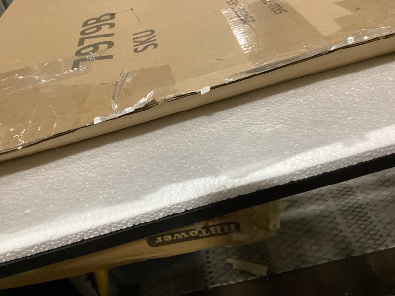 Condition photo showing Good Condition for Huuger Computer Desk, 55 Inch Home Office Desk, Gaming Writing Work from Home Study Desk, Large Legroom, Sturdy Metal Frame, Modern Simple, Black Black 54inch