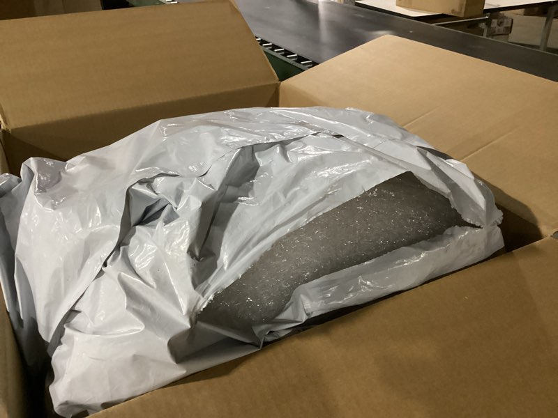 Condition photo showing Good Condition for Amazon Basics Bubble Cushioning Wrap Packing Material for Fragile Items, Perforated, 12 inch x 175 ft Long Roll, Small 3/16", Clear Clear 12 inch x 175 ft