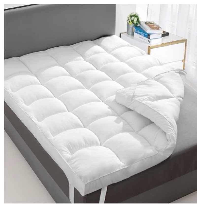 twin mattress topper, extra thick cooling pillow top plush pad | breathable, washable, ultra soft, hot sleeper, back pain relief, fits 6 to 22 inches deep, box quilted, side sleepers,