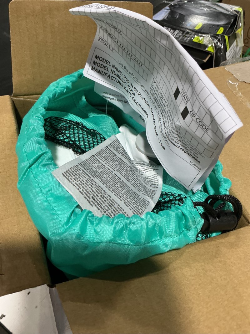 Condition photo showing New/Like New for bright starts pop n sit portable booster seat - teal