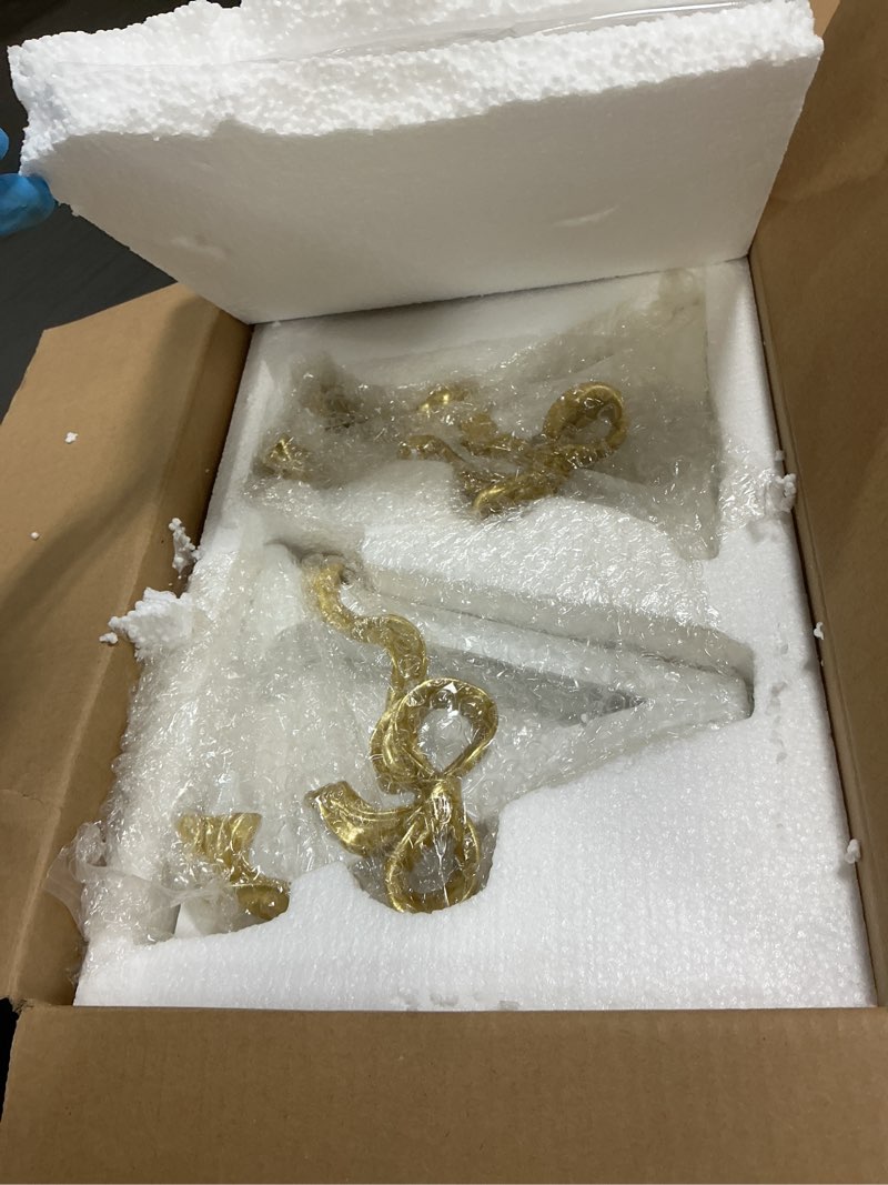 Condition photo showing New/Like New for baby letters for baby shower, 8.25" gold bow monogram letter gothic styles home party centerpieces for gender reveal birthday party decorations