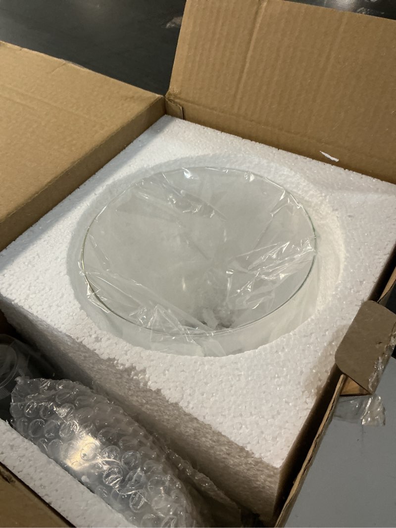 Condition photo showing As Is for PERMO Industrial Vintage Wall Sconce Chrome Wall Sconce with 6.7" Oval Dome Clear Glass Shade Light Lamp Fixture Chrome 6.7" Oval Dome 1-Light Hardwired