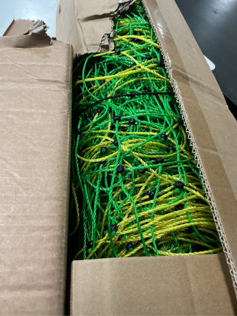 Condition photo showing Good Condition for electric fence netting, 49.6" h x 164' l, portable livestock nets mesh for hog, dogs, deer, goats, larger animals electric fencing for backyards, homesteaders, farms, ranches, gardens 49.6" h x 164' l livestock green