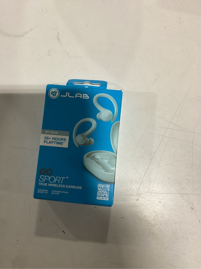 Condition photo showing New/Like New for JLab Go Sport+ Wireless Workout Earbuds Featuring C3 Clear Calling, Secure Earhook Sport Design, 35+ Hour Bluetooth Playtime, and 3 EQ Sound Settings (Yellow) Yellow Sport+