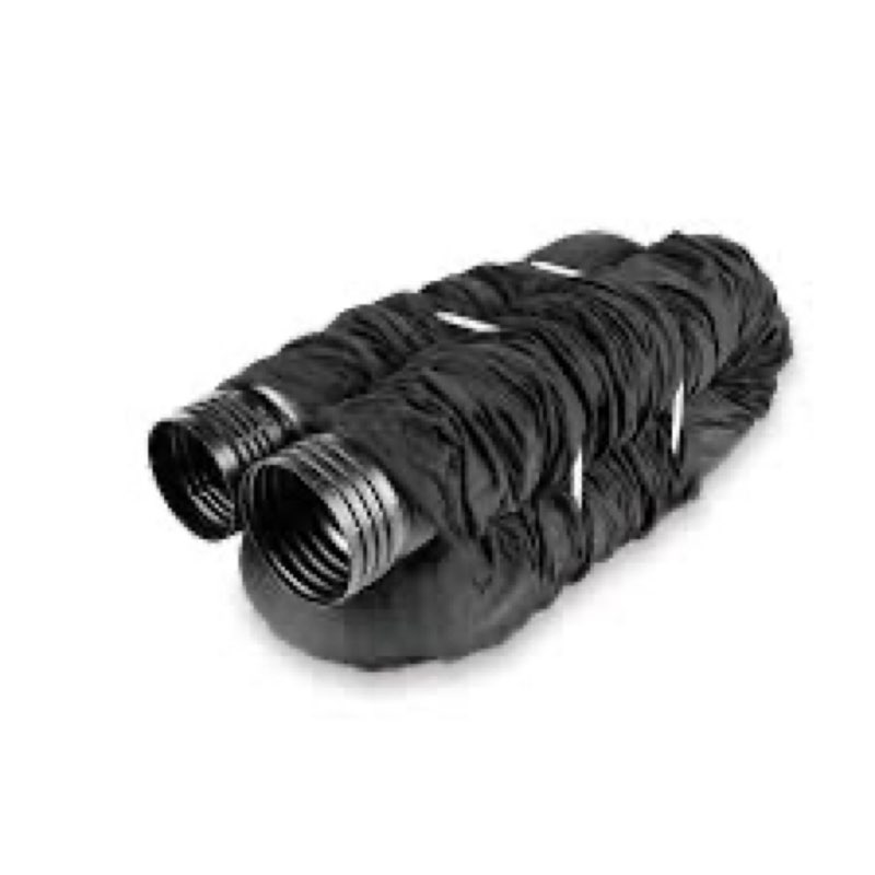 flex drain by amerimax 4-in x 25-ft corrugated drain pipe with sock