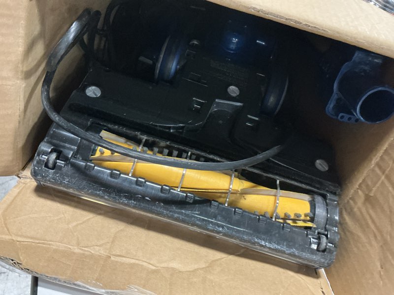 Condition photo showing As Is for Shark HV343AMZ Rocket Corded Stick Vacuum with Self-Cleaning Brushroll, Lightweight & Maneuverable, Perfect for Pet Hair Pickup, Converts to a Hand Vacuum, Crevice Upholstery Tools, Blue/Silver Rocket w/ Self-Cleaning Brushroll