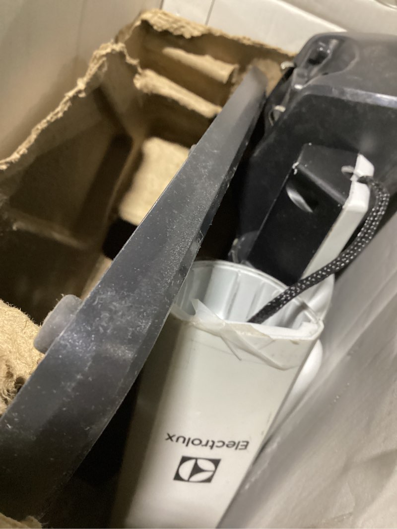 Condition photo showing As Is for Electrolux Ergorapido Cordless 2-in-1 Vacuum Cleaner with High Suction Power and 180° EasySteer Mobility, 48-Minute Run Time, 2 Power Modes, Satin White