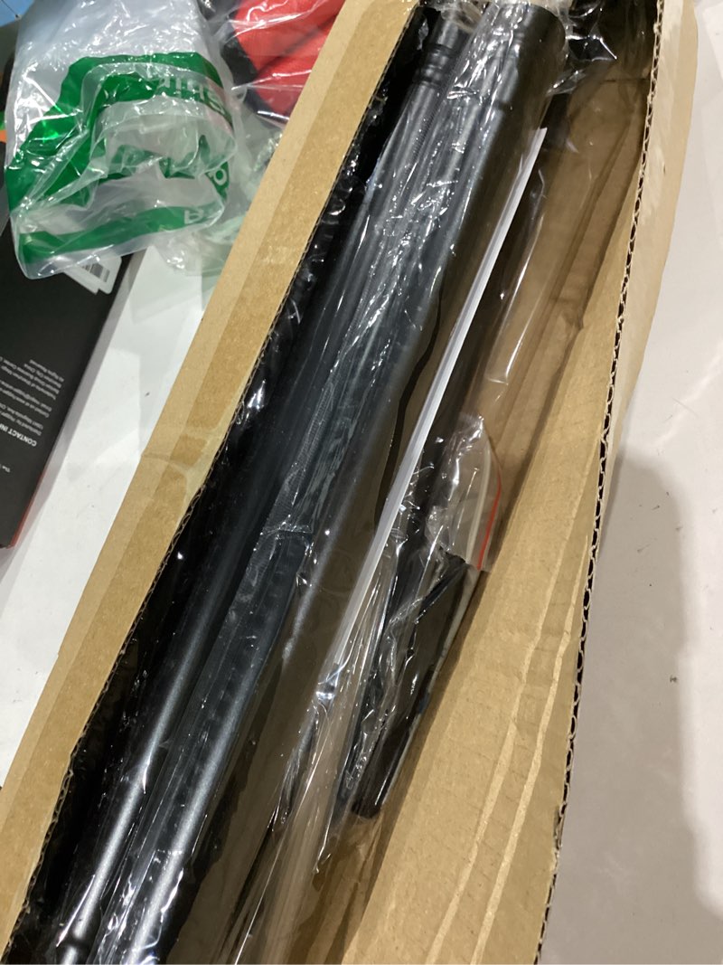 Condition photo showing New/Like New for Matte Black Shower Curtain Rod,1 Inch Diameter Stainless Steel Adjustable Spring Tension Rods 32 to 80",with Holders,Anti-Slip,Curtain Rods No Drilling(1 Pack) 32-80 Black