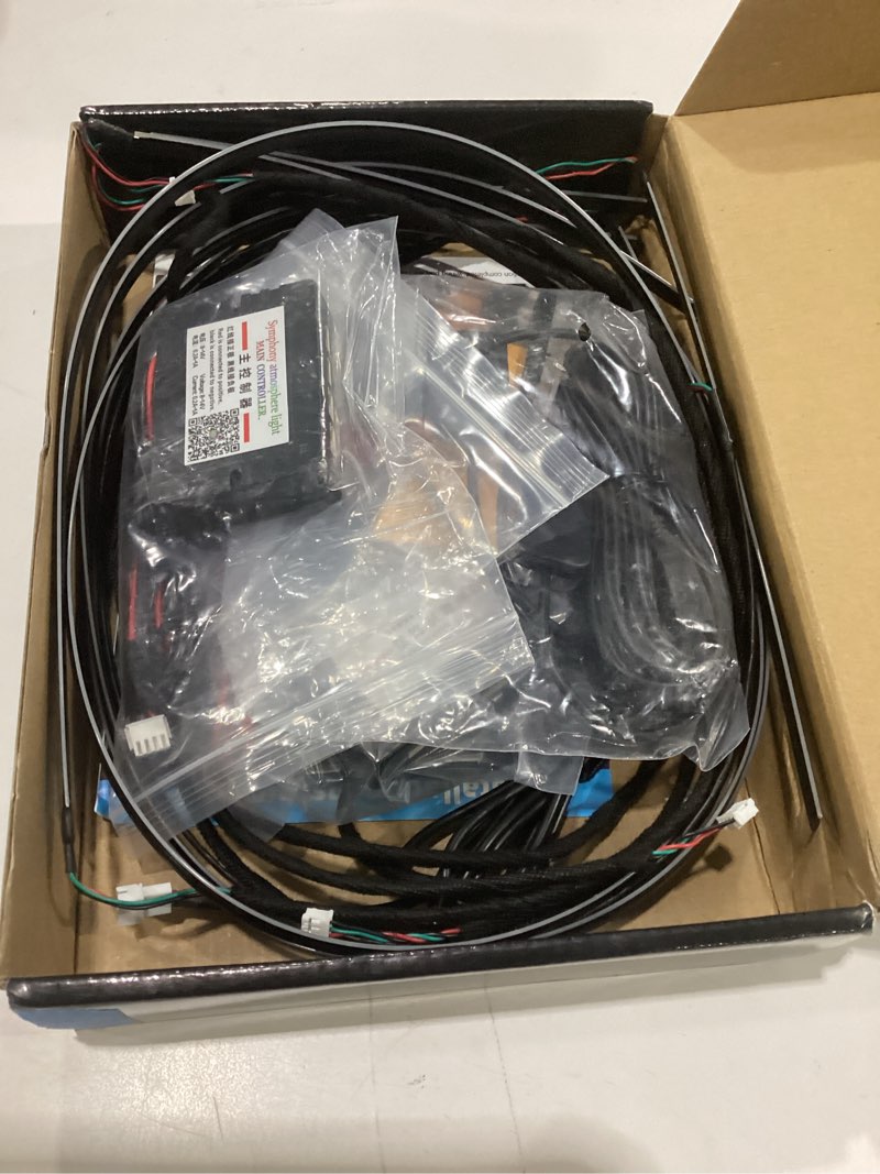Condition photo showing New/Like New for acrylic interior car ambient lighting kits, led strip lights with wireless app, neon fiber optic lights function led strip for car with music modes (10 in 1)