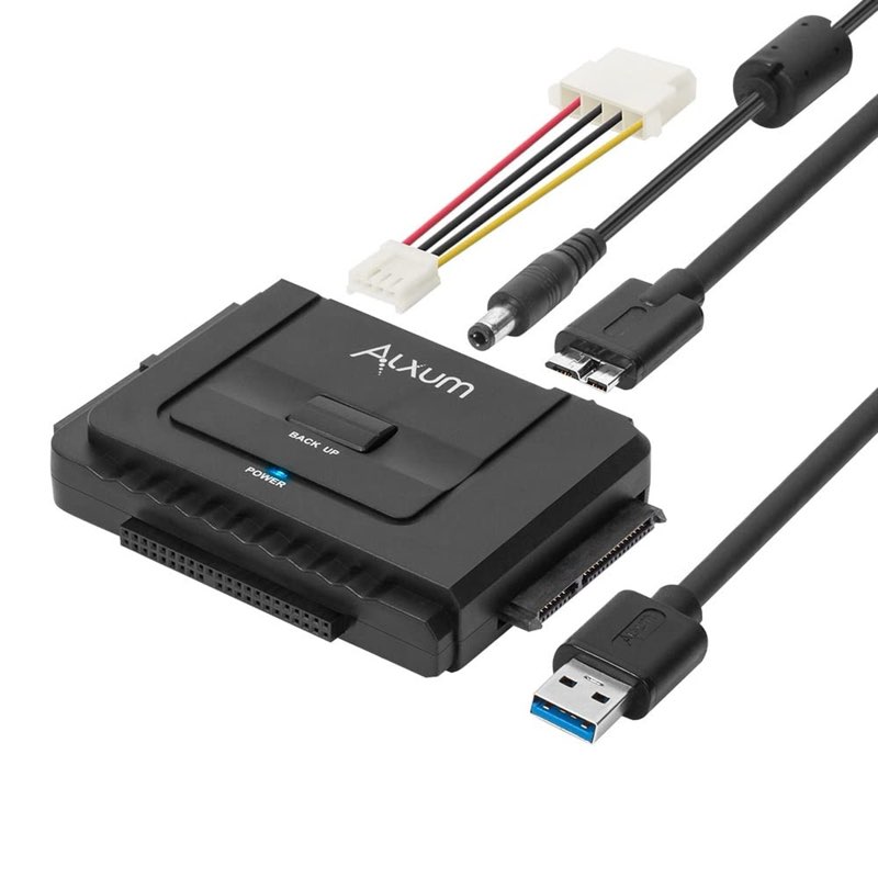 alxum sata ide to usb c hard drive adapter with power,sata adapter external h...