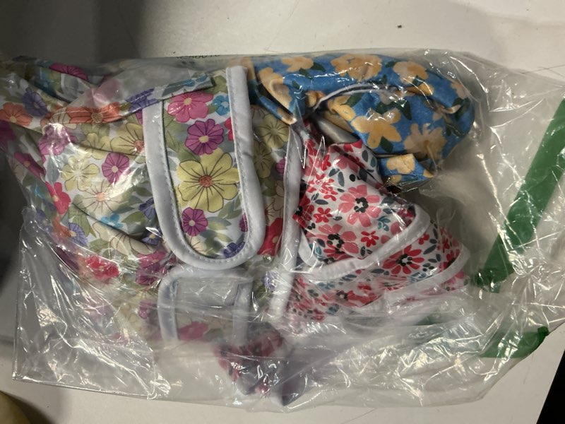Condition photo showing Good Condition for (size l)reusable dog diapers female 3 pack doggie diapers for period heat incontinence puppy training (large, redflower) redflower large