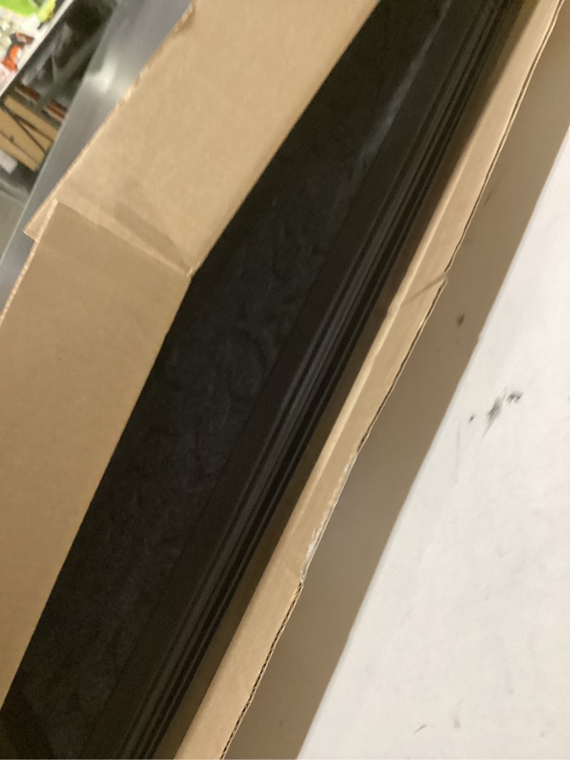 Condition photo showing As Is for Aucuda 6pcs 8.5" x 30" Stair Treads for Elders and Dogs on Wooden Steps Indoor, Winter, Non Slip Stair Runner Rug Ice Insulation with Rubber Backing, Gray Floral Staircase Mat Carpet for Outdoor Grip. 6 Pieces Grey Leaves 6