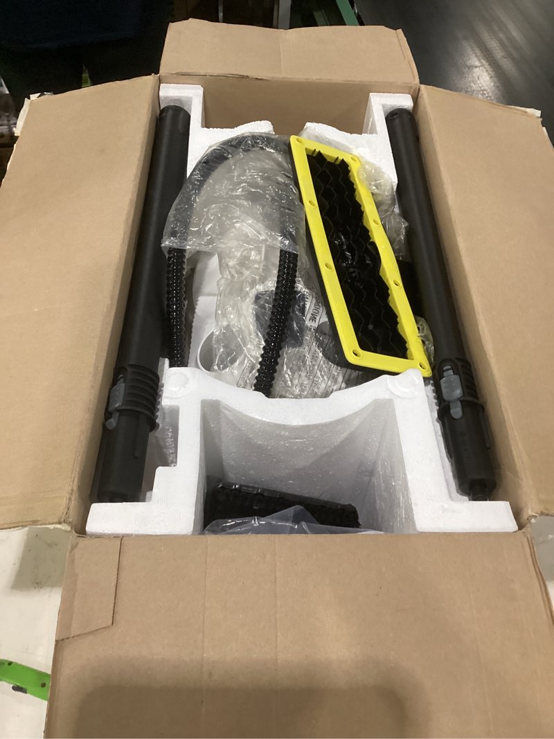 Condition photo showing As Is for kärcher steam cleaner, multi purpose, power steamer, chemical-free, 40 sec heat-up, for grout, tile, hard floors, appliances & more - sc 3 easy fix sc 3 easyfix