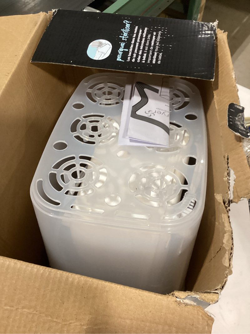 Condition photo showing As Is for tommee tippee steridryer electric steam sterilizer and dryer, white, for baby bottles and feeding accessories, kills viruses* and 99.9% of harmful microbes steri-dry