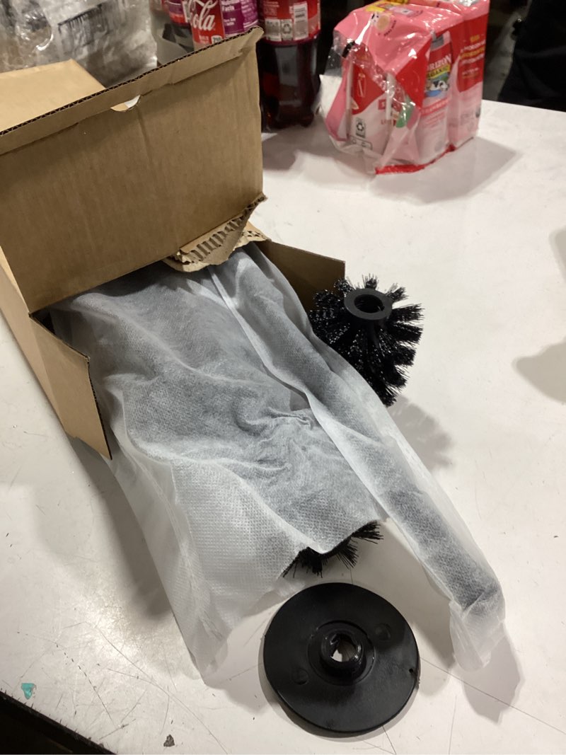 Condition photo showing New/Like New for Toilet Brush and Holder Set, Stainless Steel Toilet Bowl Brush with 16.5" Long-Reach Handle, Tilted Canister with Concealed Brush Head & Anti-Splash Shield for Bathroom Cleaning, 1 Spare Head Included