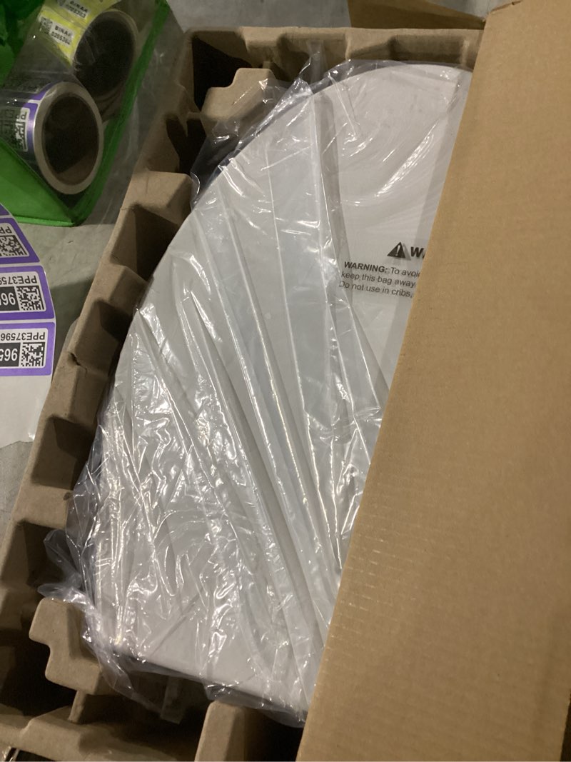 Condition photo showing Good Condition for raised toilet seat elongated 18.5'' for seniors – soft close, quick release & connect, sturdy pp material, won’t loosen, ideal for elderly & limited mobility, white raised seat only & essential