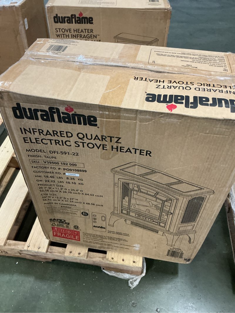 Condition photo showing New/Like New for duraflame Infrared Quartz Electric Stove Heater - DFI-591-22 - Taupe