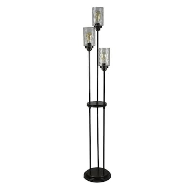 allen + roth Latchbury 66.55-in Bronze Multi-head Floor Lamp with Glass Shade
