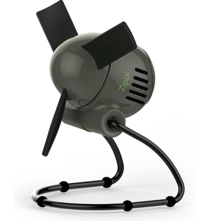 vornado zippi small personal fan, foldable cooling for desk, 2 speed settings, soft nylon blades, directable airflow, perfect fan for office and bedroom, multiple color options, graphite gray