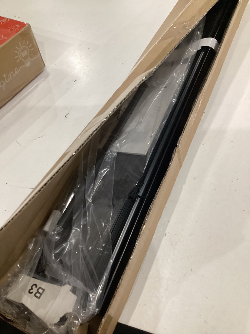 Condition photo showing Good Condition for no drill blinds for windows 1" vinyl l-shaped slats cordless mini blinds for home, for window size 26" w × 64" h black black 26" w × 64" h