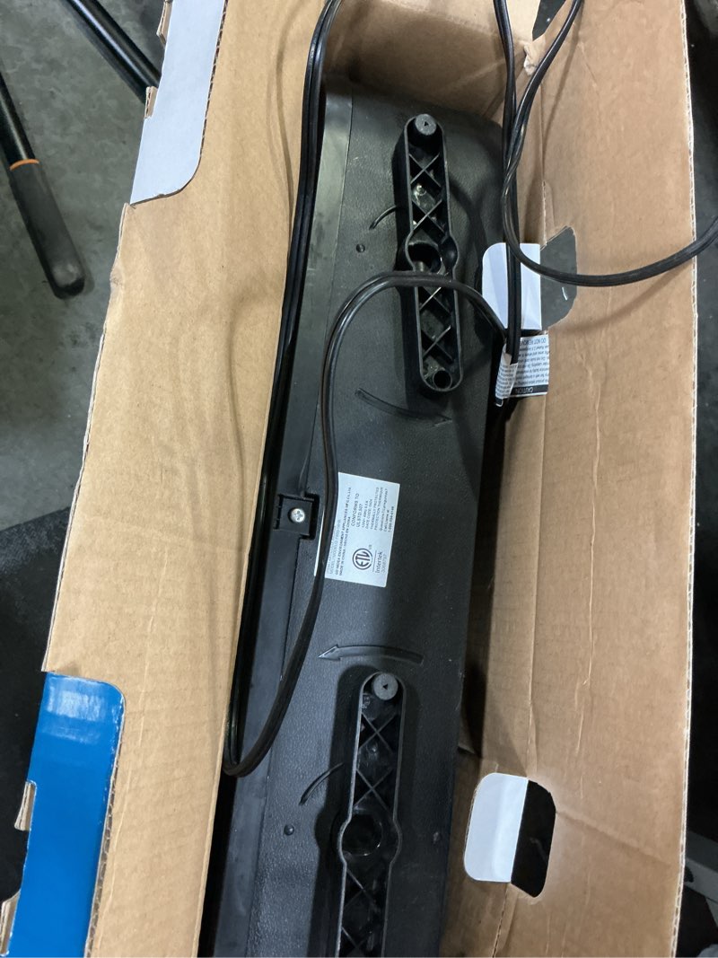 Condition photo showing As Is for utilitech 20-in 120-volt 3-speed high velocity indoor black box fan