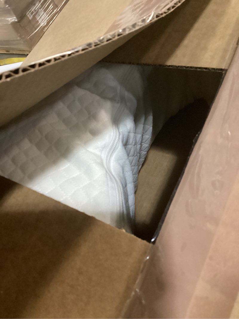 Condition photo showing Good Condition for homemate king size?76"x10"x6"? bed wedge pillow for headboard - bed gap filler(0-8") - triangle bloster pillow wedge - white white king(76"x10"x6")