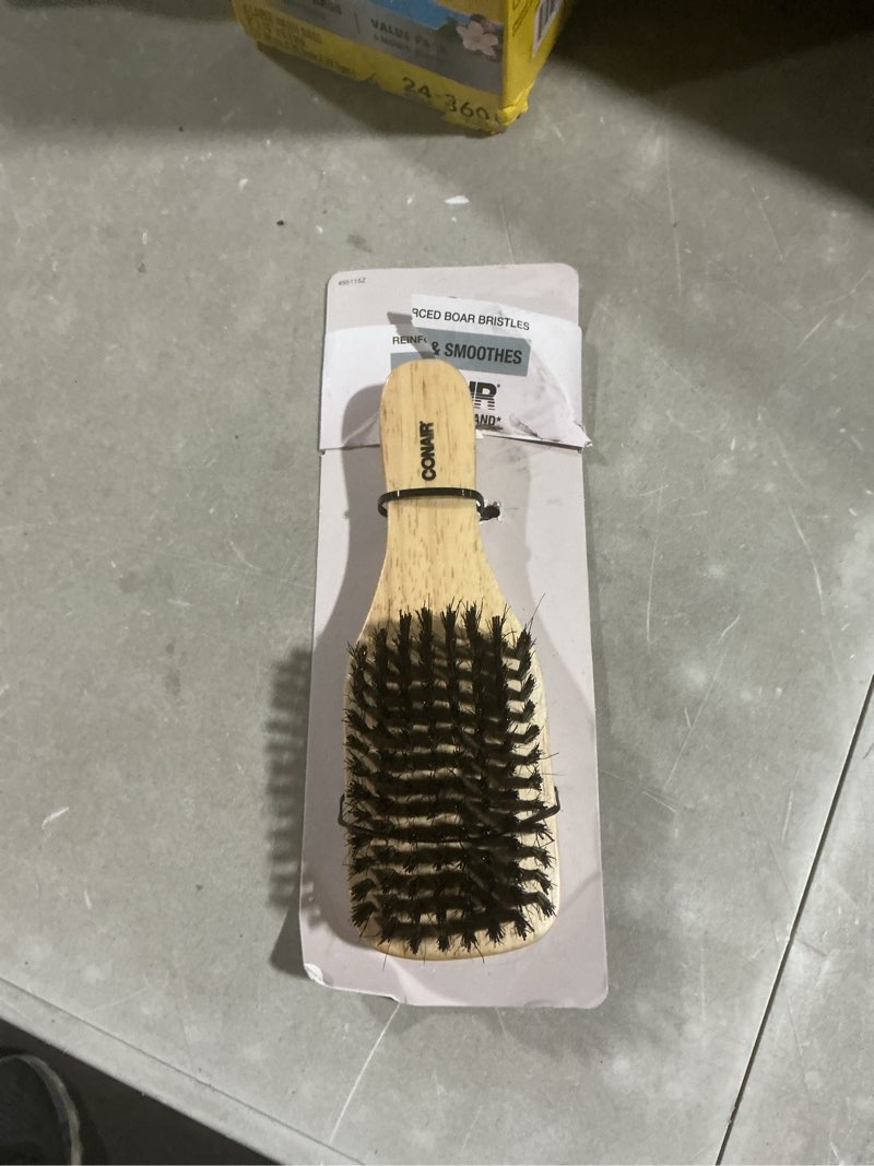 Condition photo showing Good Condition for conair wood club brush with mixed boar bristles