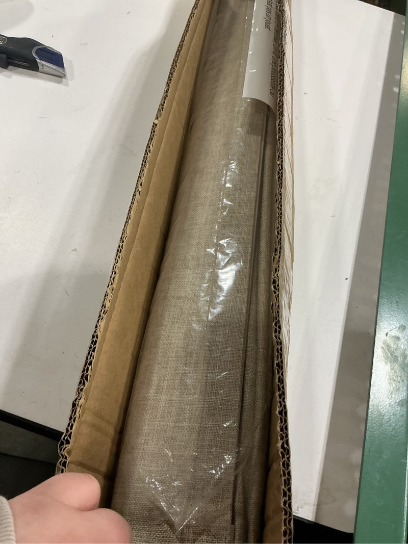 Condition photo showing Good Condition for LazBlinds No Tools No Drill TDBU Cordless Roman Shades for Window, Thermal Insulated UV Blocking, 100% Blackout Fabric Blinds for Bedroom & Living Room, 32" W x 64" H, Blackout - Beige Blackout - Beige 32"W x 64"H