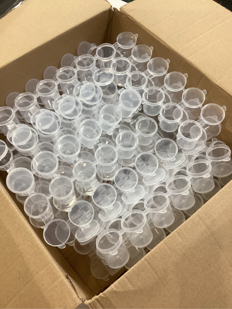 Condition photo showing New/Like New for 30 strips 180 pots empty paint strips, 15ml mini paint container with lids, clear paint pots storage for art, craft