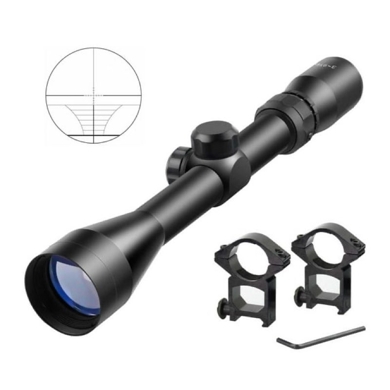 3-9x40 Rifle Scope with R4 Reticle, 20mm Mounts Included - Waterproof Fogproof Multi-Coated Lens for