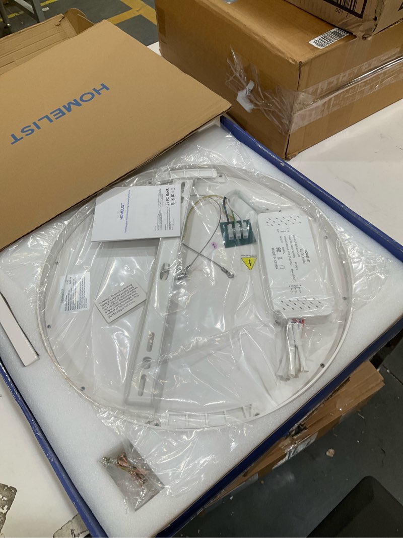 Condition photo showing Good Condition for homelist lx1 eye protection led flush mount ceiling light fixture, 15,75 in 48w 3800lm bright ultra-thin ceiling light for children's bedroom, adjustable modes, remote control, cri>98, no flicker 48w-15.8in